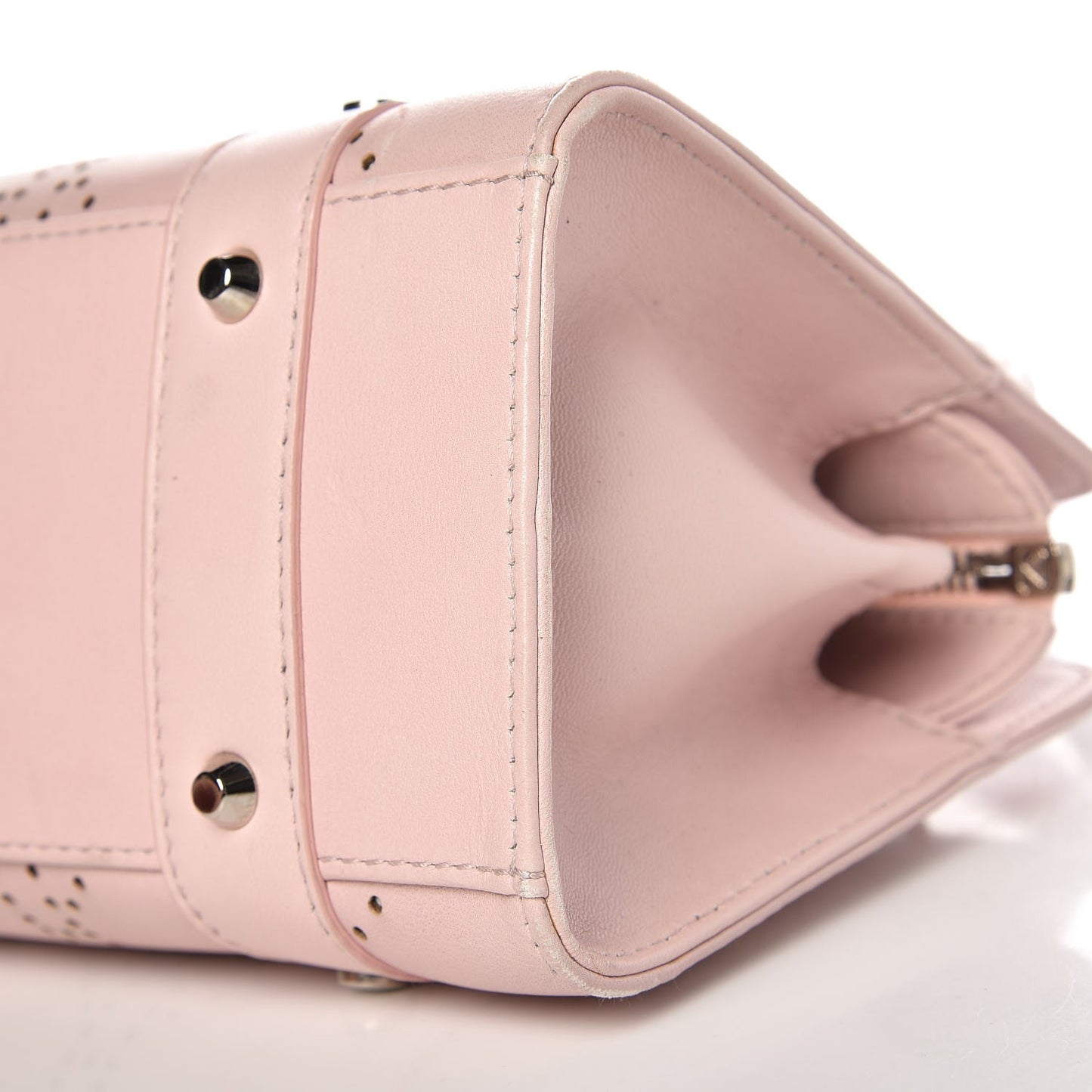 Calfskin Cannage Perforated East West Lady Dior Pink