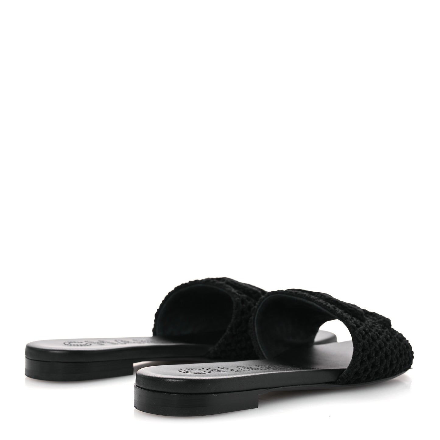Crochet CC Mules Sandals 38.5 Black