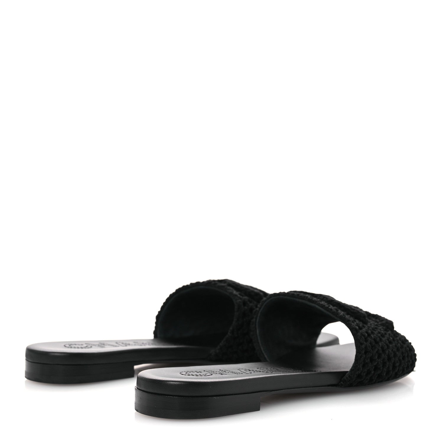 Chanel Crochet CC Mules Sandals 38.5 Black 5 of 12