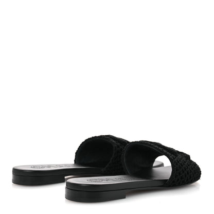 Chanel Crochet CC Mules Sandals 38.5 Black 5 of 12