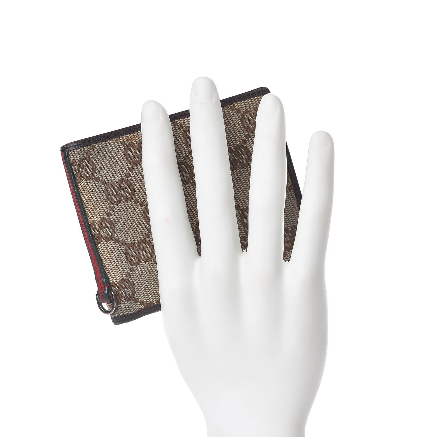 Gucci Monogram Web Bi-Fold Wallet Dark Brown 2 of 12