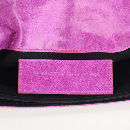 Balenciaga Agneau Giant 21 Gold Hardware Envelope Clutch Magenta 5 of 7