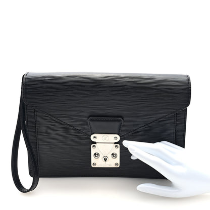 Louis Vuitton Epi Pochette Sellier Dragonne Clutch Black 2 of 6