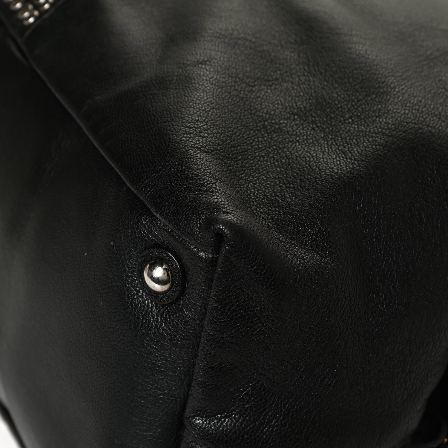 Saint Laurent Calfskin Studded Easy Sac Black 12 of 15