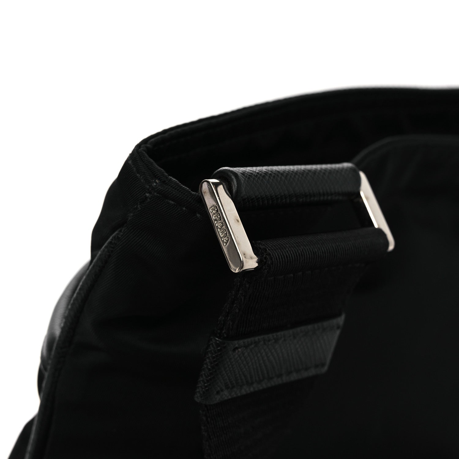 Prada Tessuto Nylon Saffiano Flat Messenger Bag Black 11 of 12