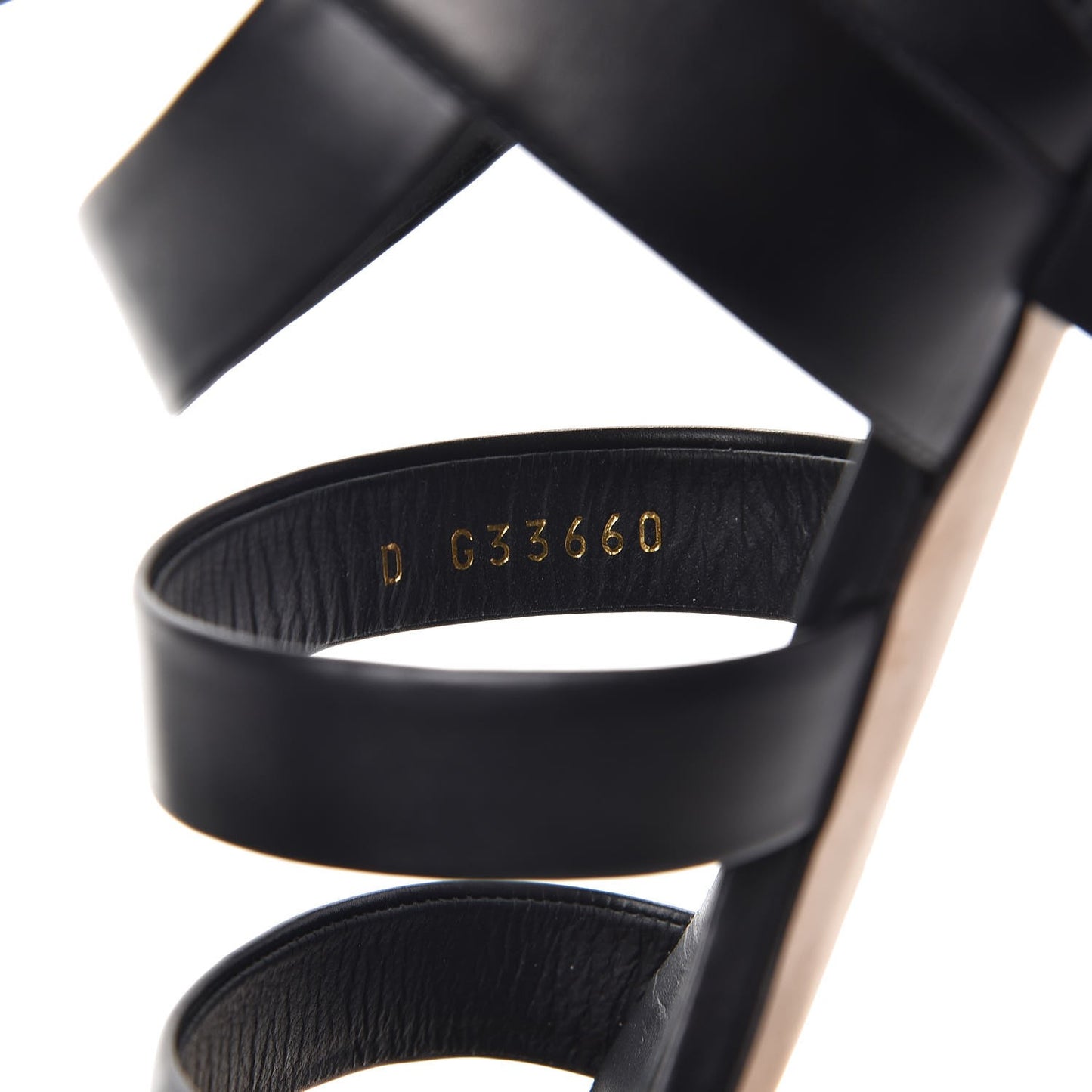 Calfskin Gladiator Sandals 38.5 Black