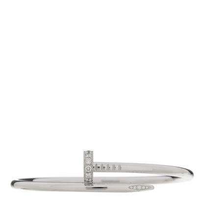 Cartier 18K White Gold Diamond Juste Un Clou Bracelet 17 1 of 3