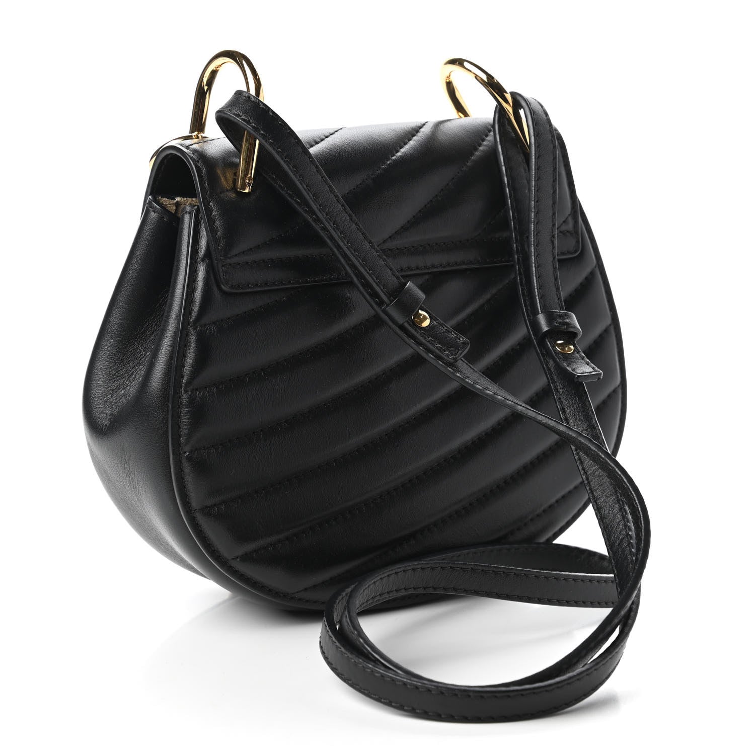 Chloe Calfskin Quilted Mini Drew Bijou Shoulder Bag Black 3 of 10