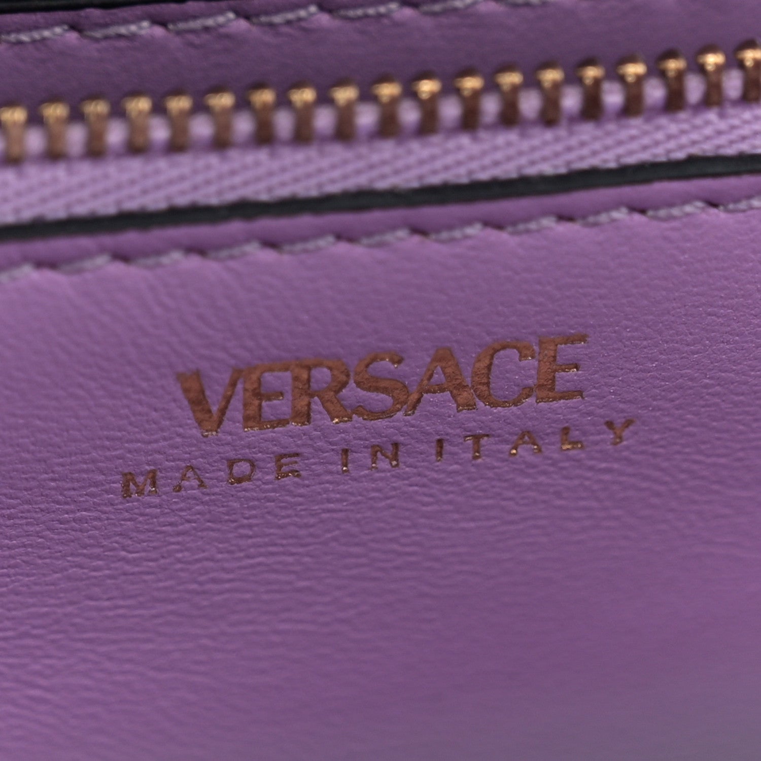 Versace Grained Calfskin Large La Medusa Top Handle Bag Black Lilac 6 of 10