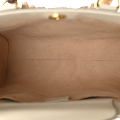 Gucci Wonka Grain Calfskin Small Diana Tote Bag Mystic White Orange Fluo 5 of 15