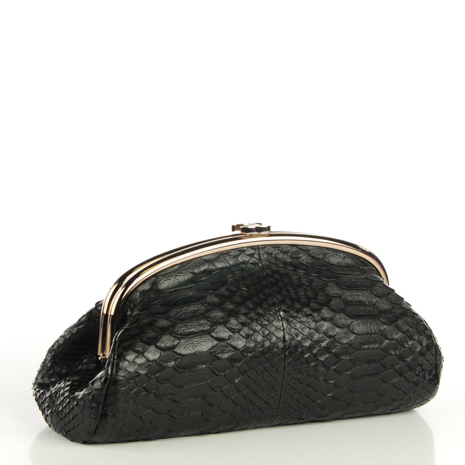 Chanel Python Timeless Clutch Black 3 of 7