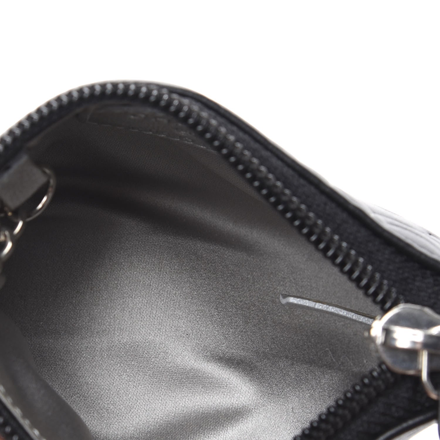 Chanel Lambskin Camellia Embossed Key Holder Case Black 5 of 8