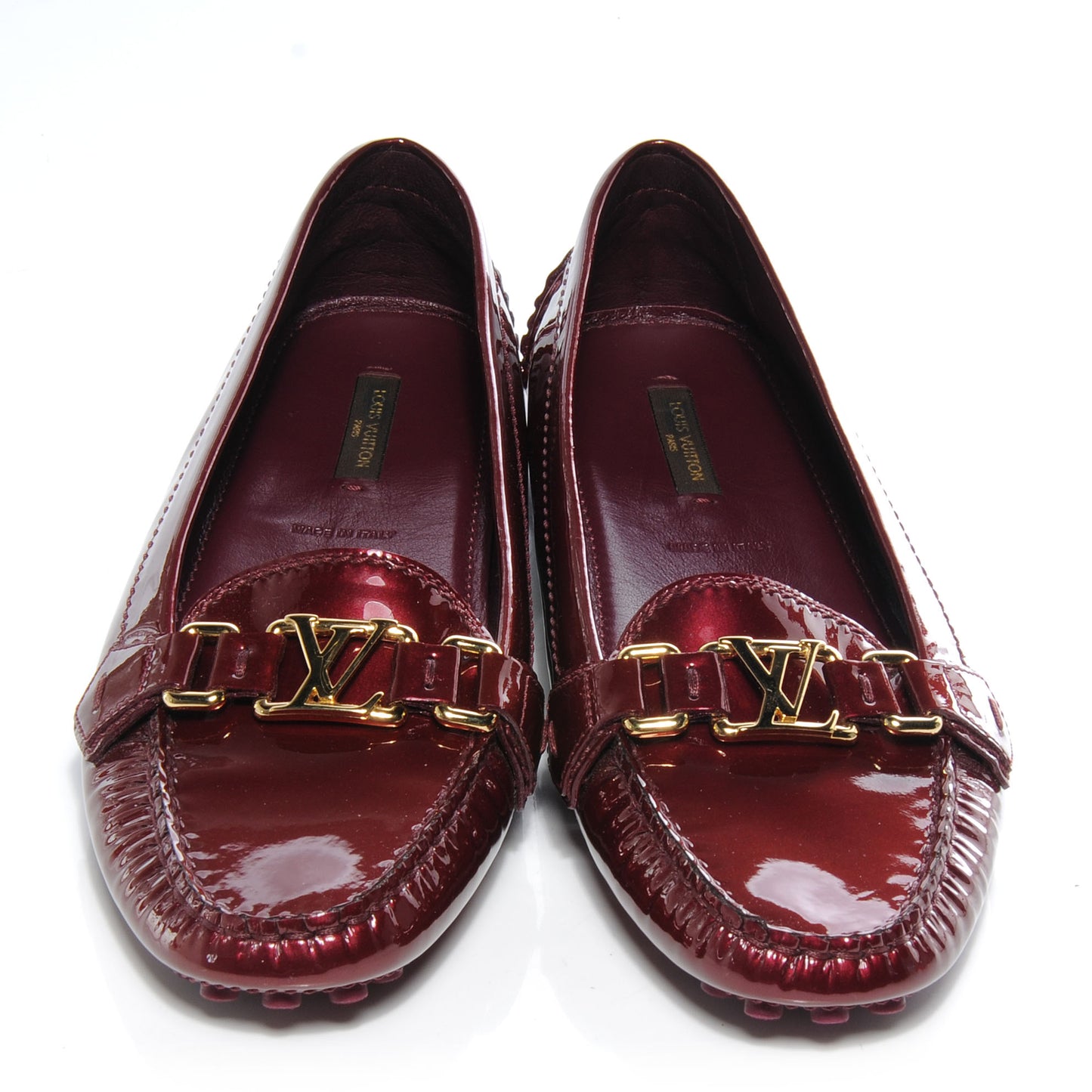 Patent Oxford Ballerina Flats 10 Rouge Fauviste