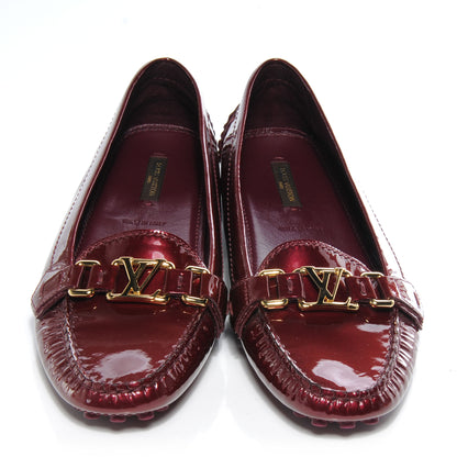 Louis Vuitton Patent Oxford Ballerina Flats 10 Rouge Fauviste 2 of 8