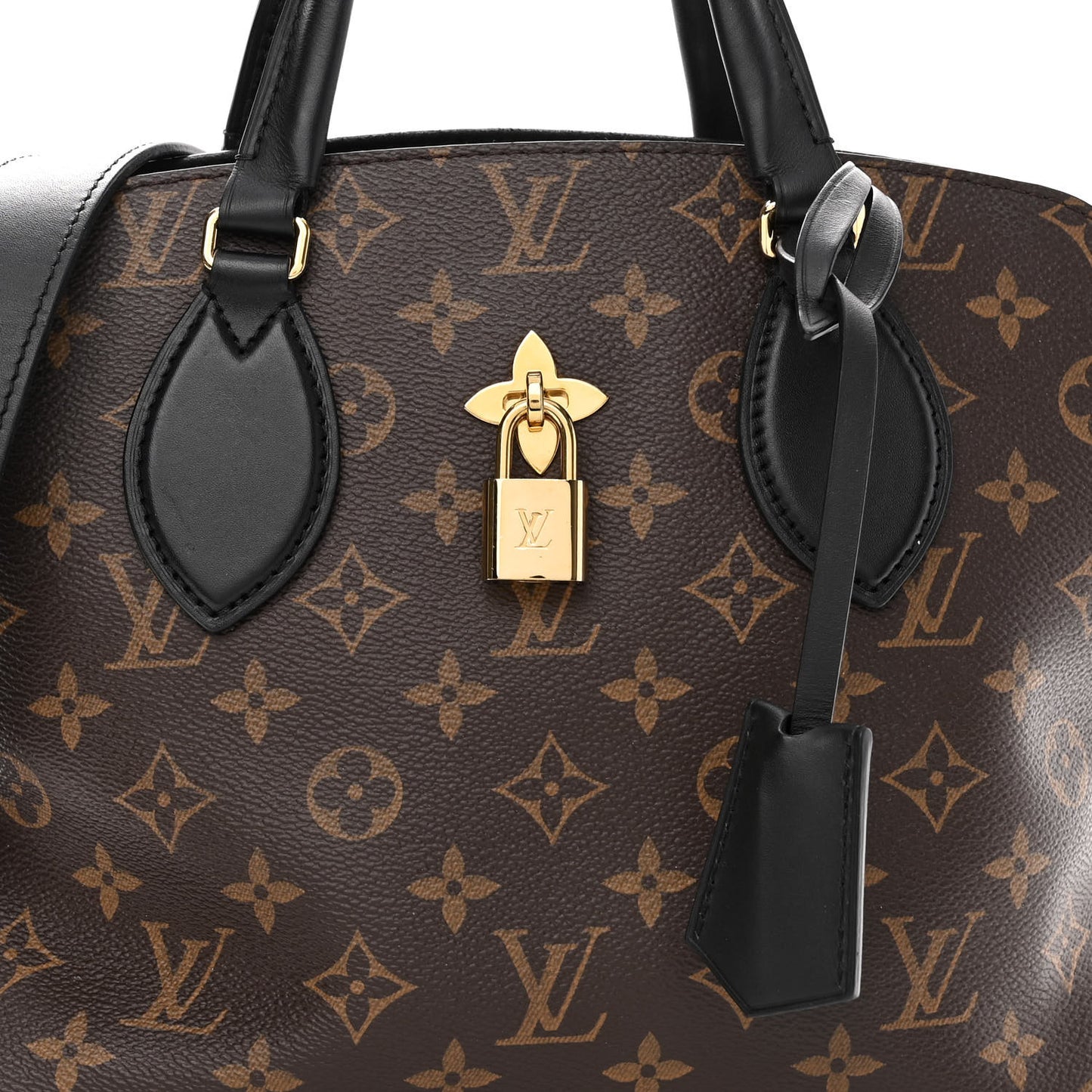 Monogram Flower Zipped Tote PM Black