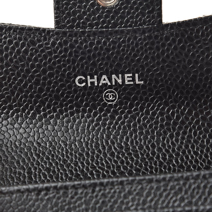 Chanel Caviar Quilted Flap Card Holder Wallet Black 6 of 9