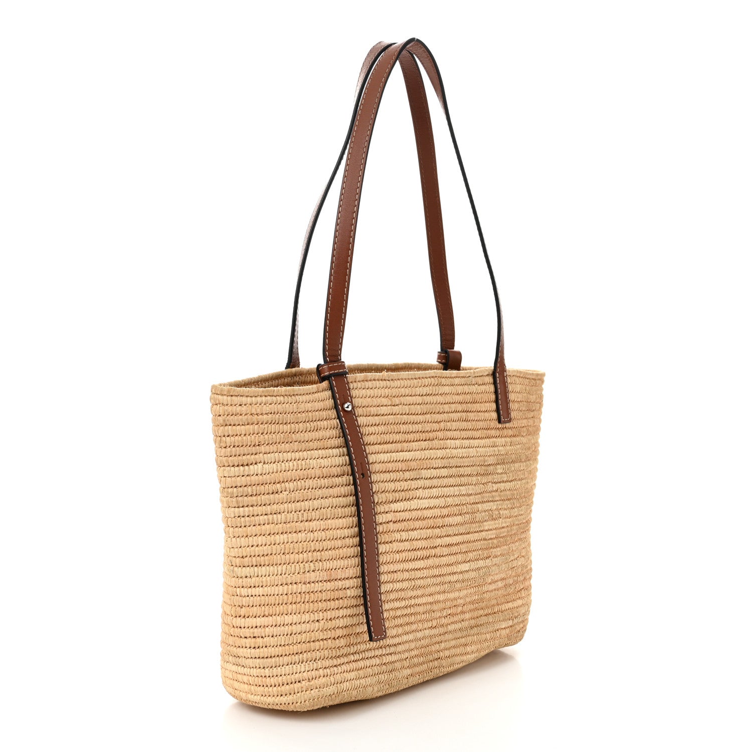 Loewe Raffia Small Square Basket Tote Bag Natural Tan 3 of 10