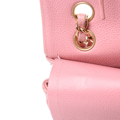 Chanel Caviar Quilted Small Double Flap Pink 16 of 19