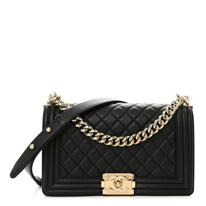 Chanel Calfskin Quilted Medium Boy Flap Black 1 of 10