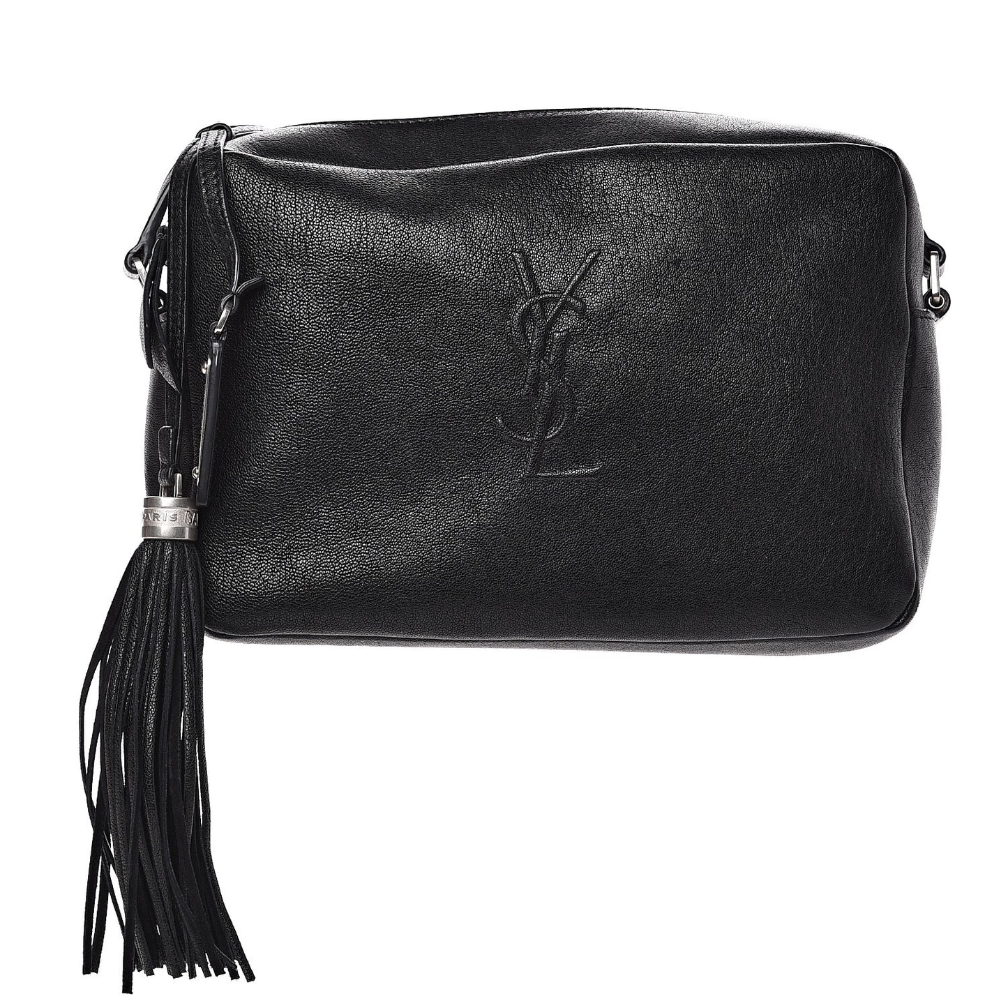 Lambskin Monogram Small Lou Camera Bag Black