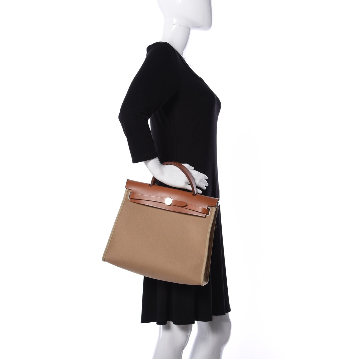 Hermes Vache Hunter Toile Officier Herbag Zip PM 31 Trench Fauve 3 of 11