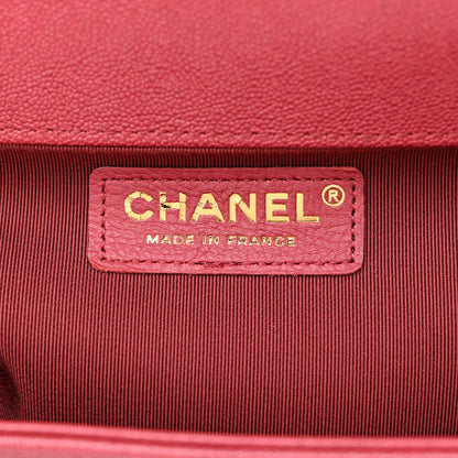 Chanel Caviar Quilted Medium Boy Flap Red 6 of 12