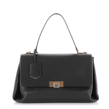 Balenciaga Baby Grained Calfskin Le Dix Large Soft Cartable Black 1 of 8