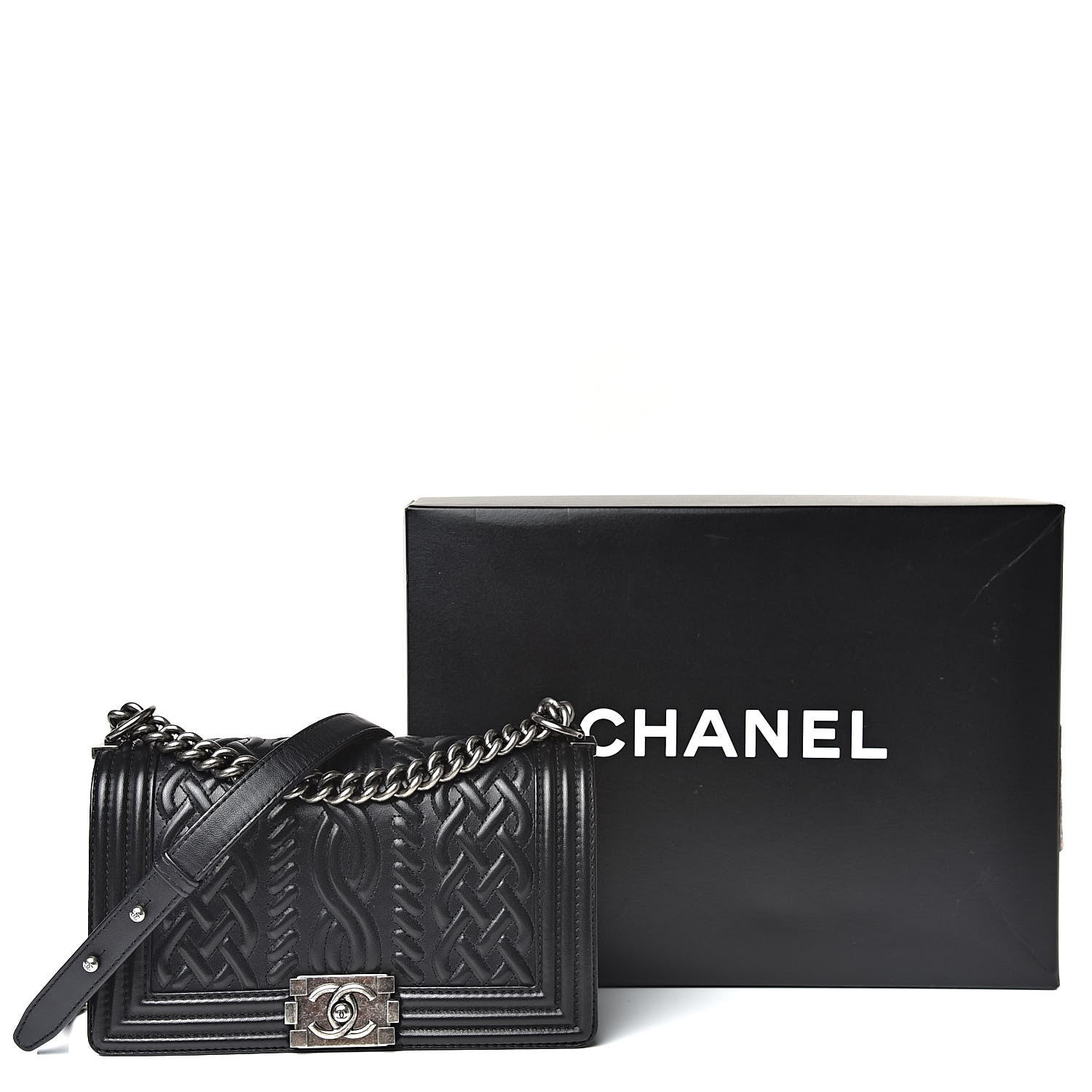 Chanel Lambskin Medium Celtic Boy Flap Black 18 of 18
