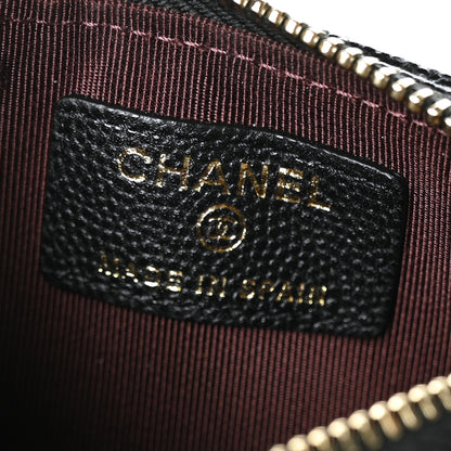 Chanel Caviar Quilted Flap Zip Card Holder Black 6 of 7
