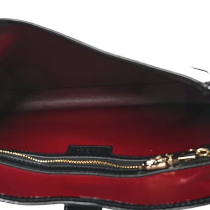Gucci Patent Calfskin Small Jackie Shoulder Bag Black 5 of 10
