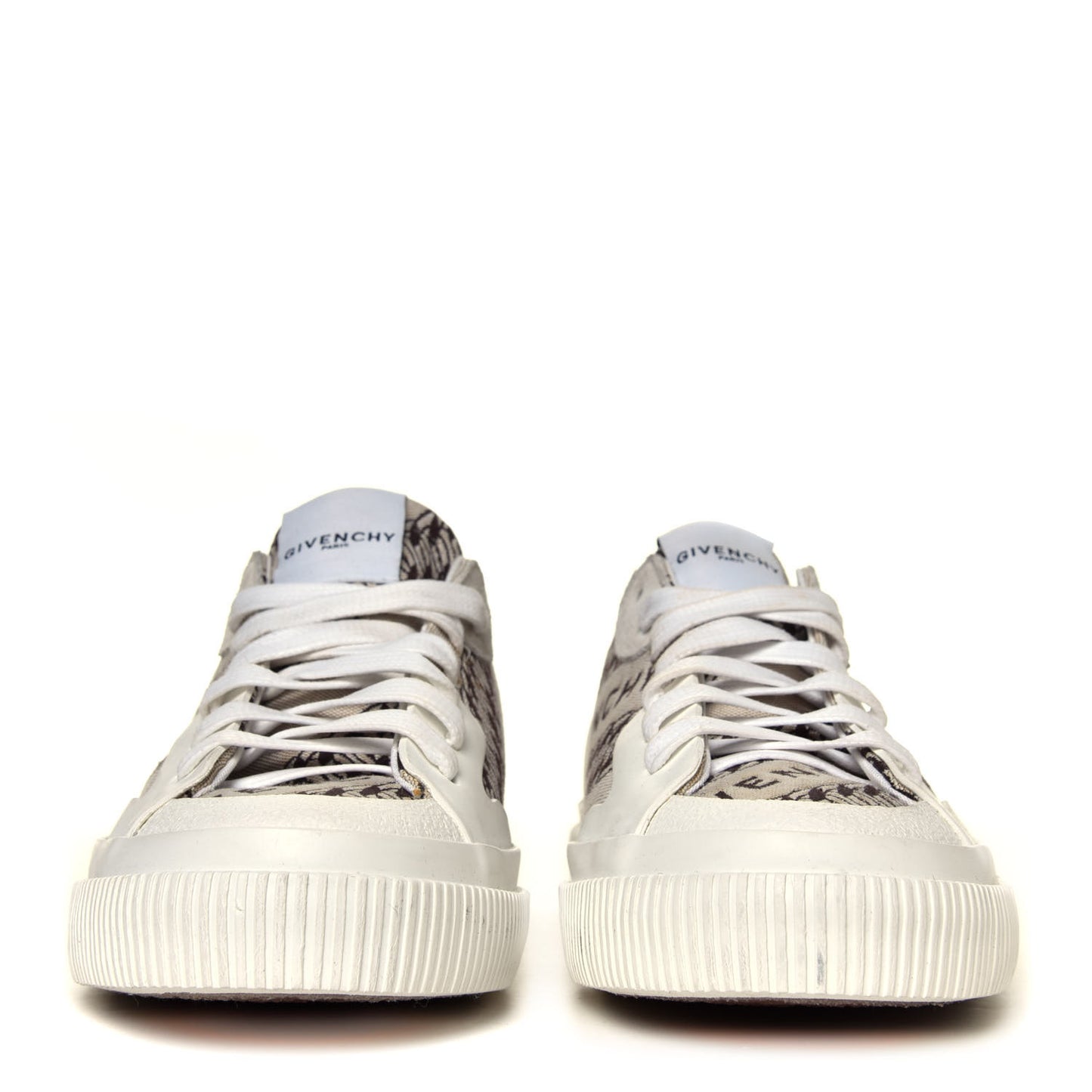 Canvas Chain Logo Printed Womens Tennis Sneakers 38 Beige Brown