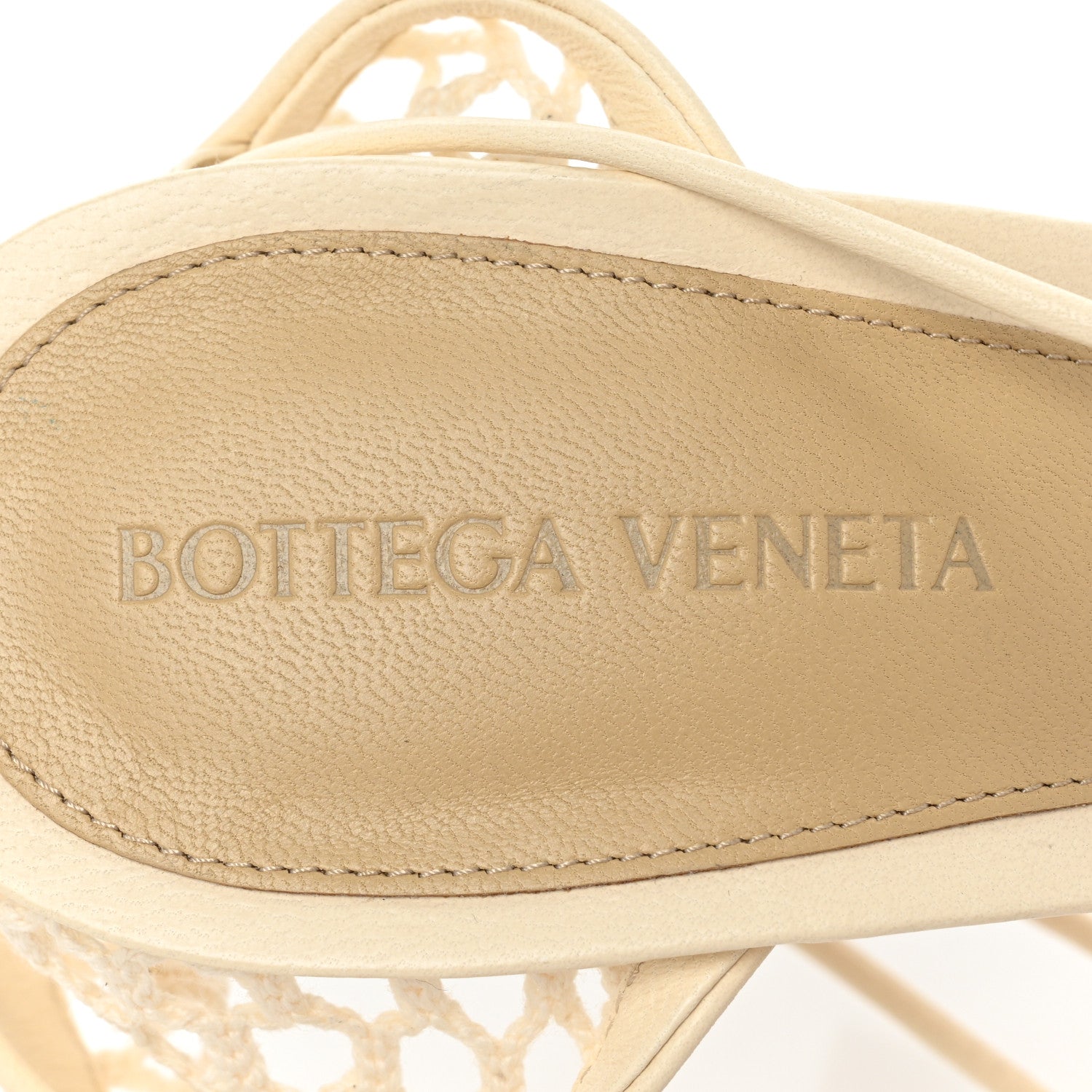 Bottega Veneta Mesh Nappa Stretch Ankle Tie Sandals 39 Toile 7 of 7