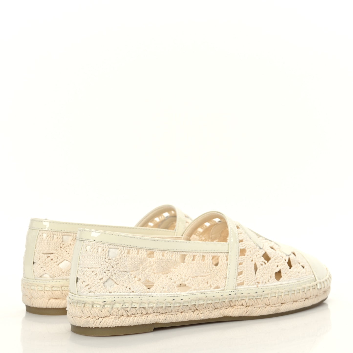Macrame Patent CC Espadrilles 39 Beige Ivory