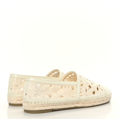 Chanel Macrame Patent CC Espadrilles 39 Beige Ivory 4 of 8