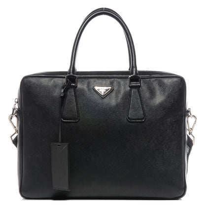 Prada Saffiano Travel Briefcase Nero Black 1 of 7