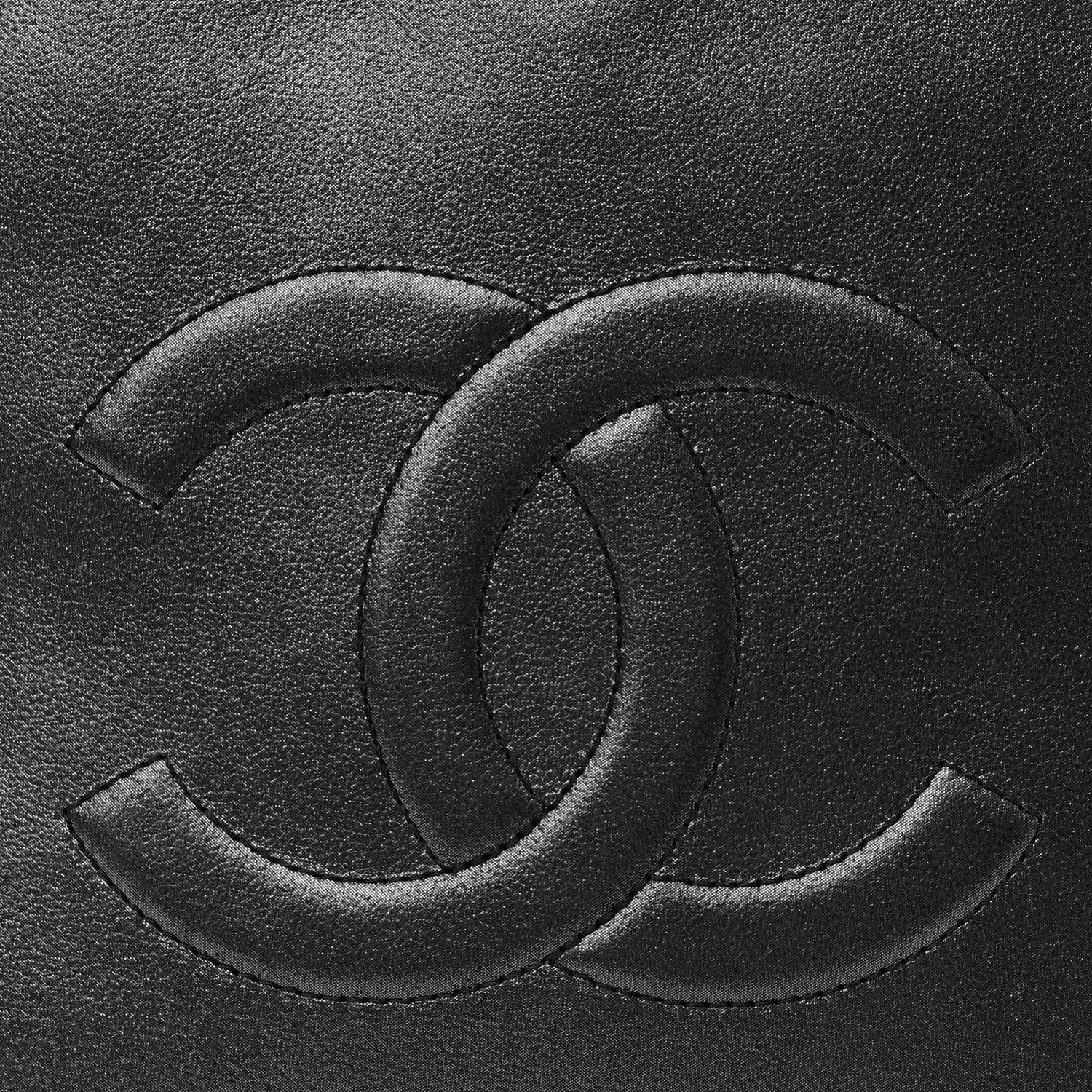Chanel Iridescent Calfskin CC East West Shopping Tote Black 8 of 10