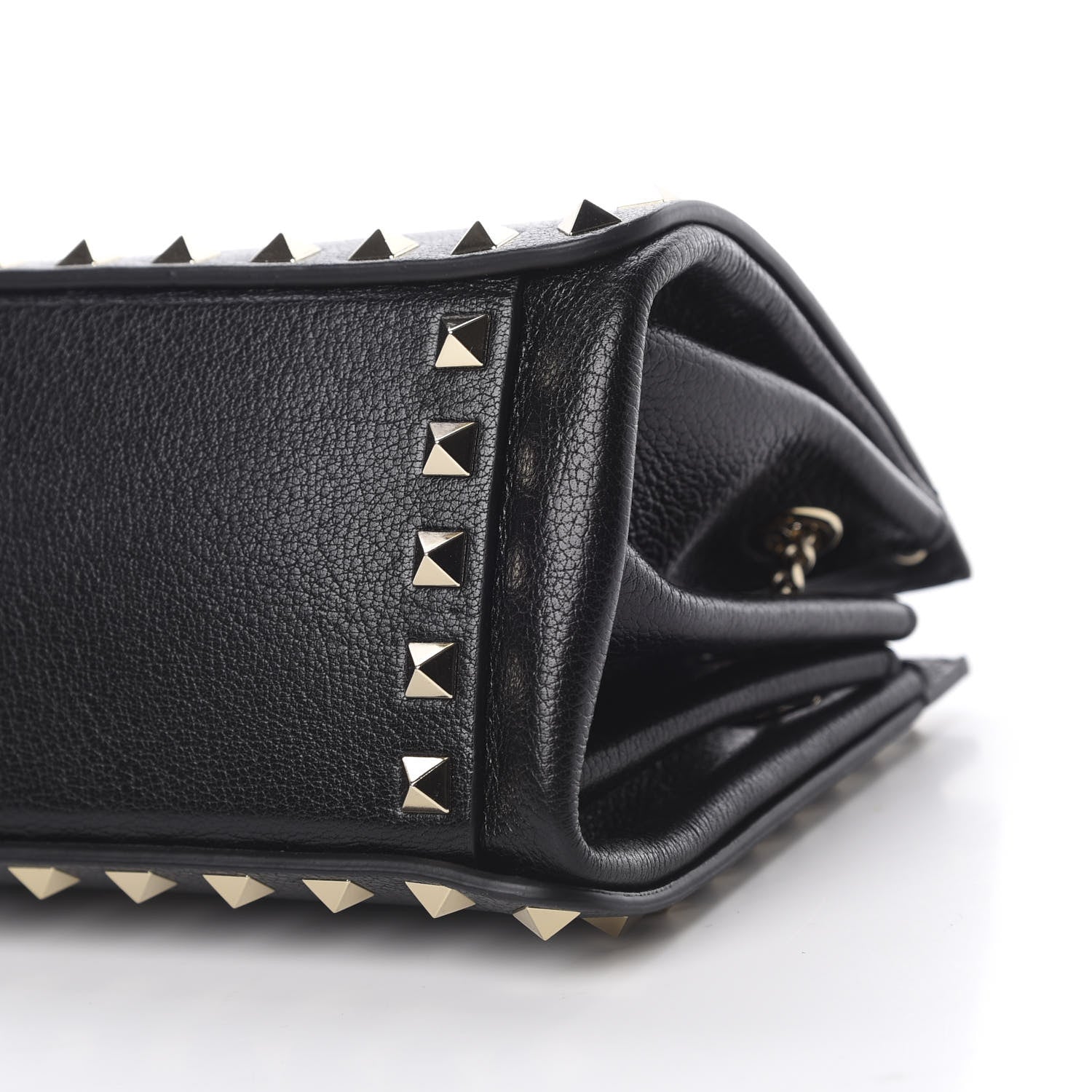 Valentino Garavani Calfskin Rockstud Mini Chain Shoulder Bag Black 10 of 10