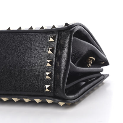 Valentino Garavani Calfskin Rockstud Mini Chain Shoulder Bag Black 10 of 10