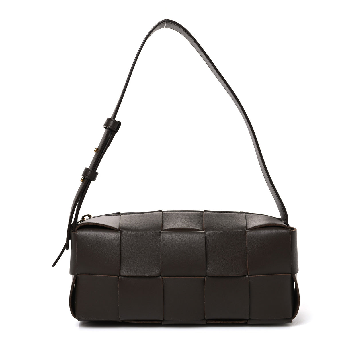 Lambskin Maxi Intrecciato Small Brick Cassette Bag Light Brown