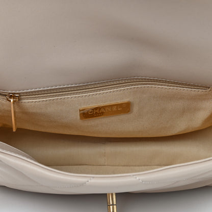 Chanel Lambskin Quilted Medium Chanel 19 Flap Beige 5 of 9