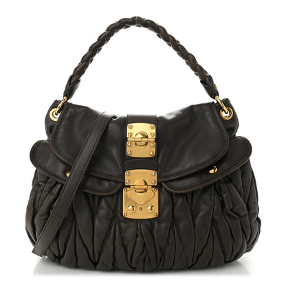 Miu Miu Nappa Matelasse Coffer Hobo Juta 1 of 12