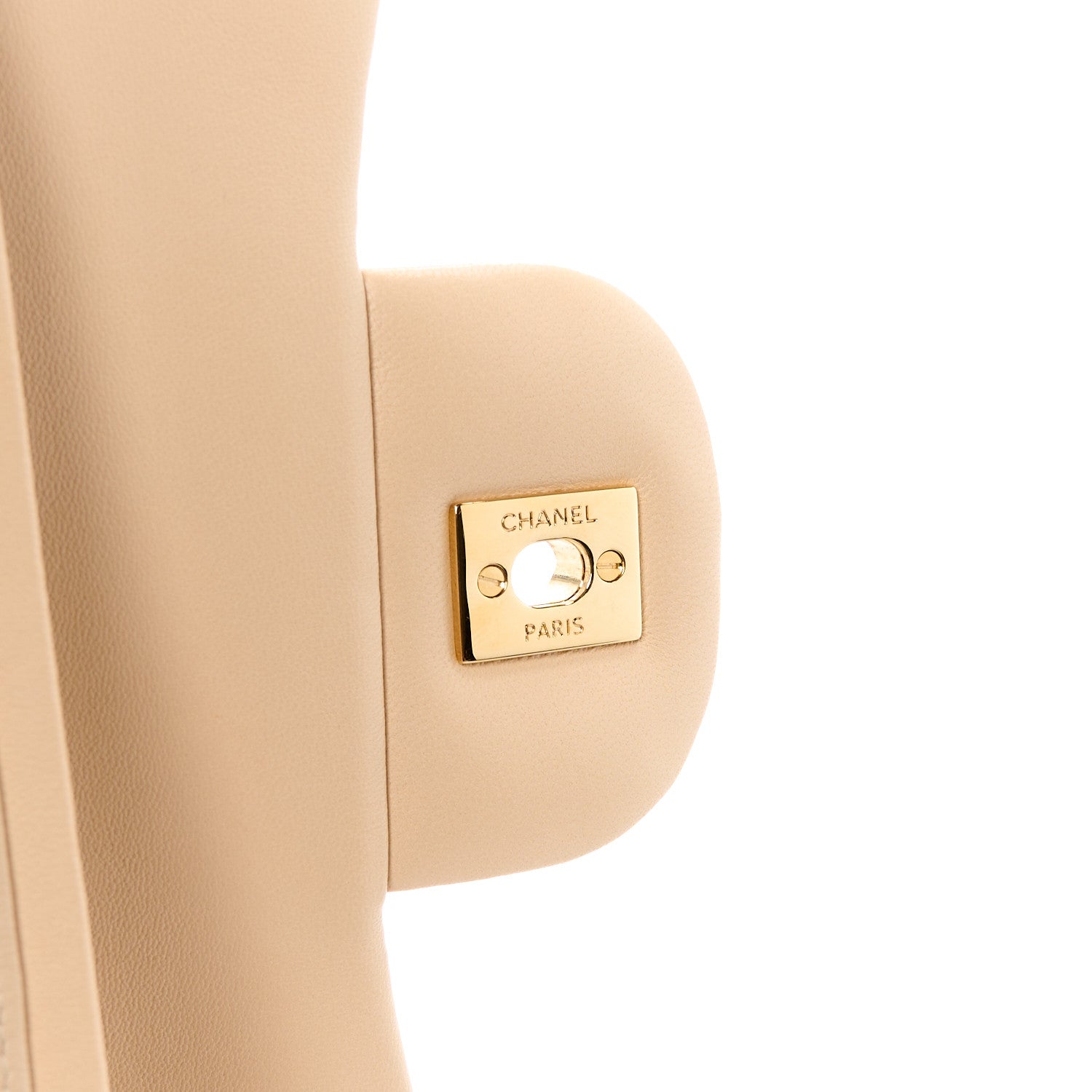 Chanel Lambskin Quilted Jumbo Double Flap Beige 7 of 12