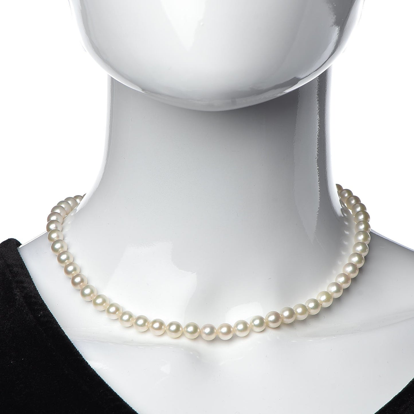18K Yellow Gold Akoya Pearl 6.5-7mm Strand Necklace