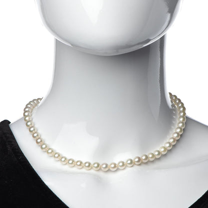 Mikimoto 18K Yellow Gold Akoya Pearl 6.5-7mm Strand Necklace 2 of 6