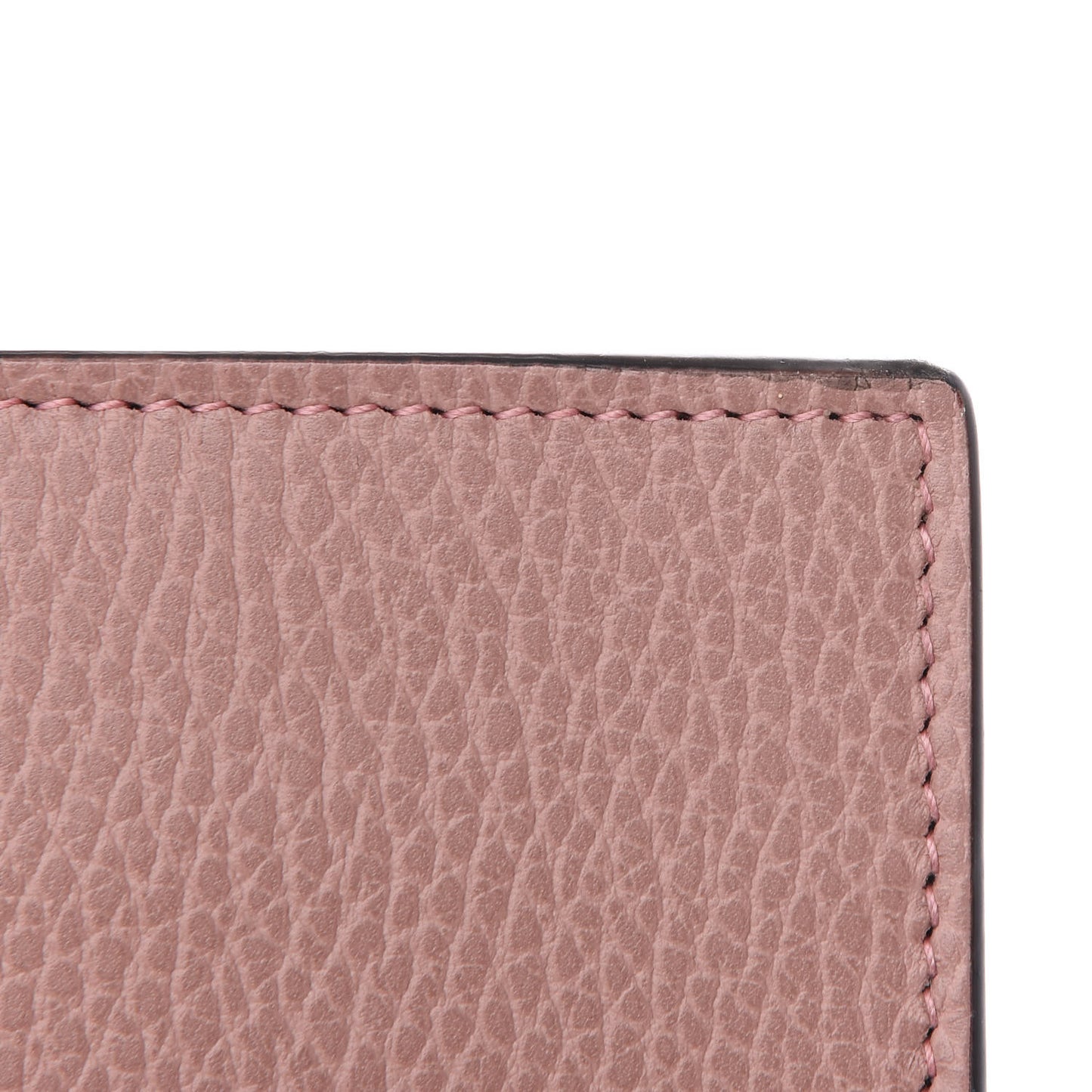 Dollar Calfskin Interlocking G Chain Wallet Soft Pink