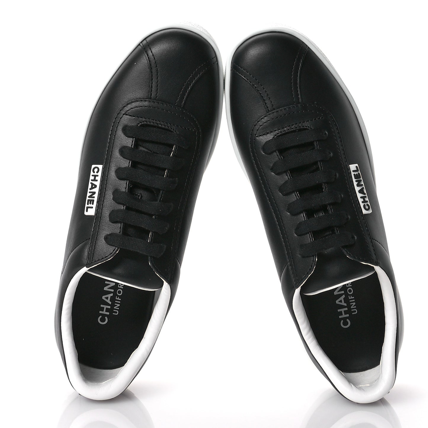 Calfskin CC Womens Sneakers 38 Black