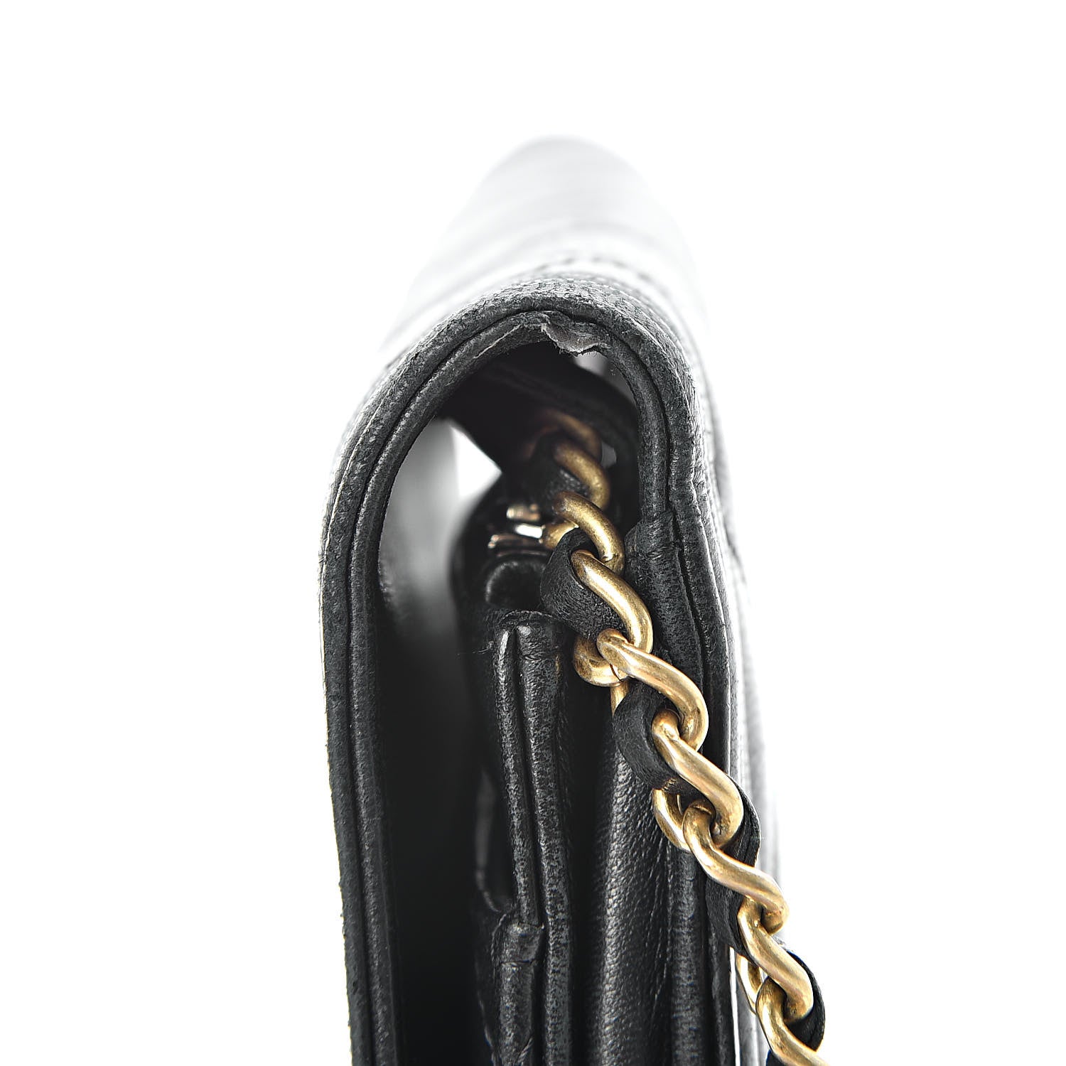 Chanel Lambskin Quilted Boy Wallet On Chain WOC Black 18 of 20