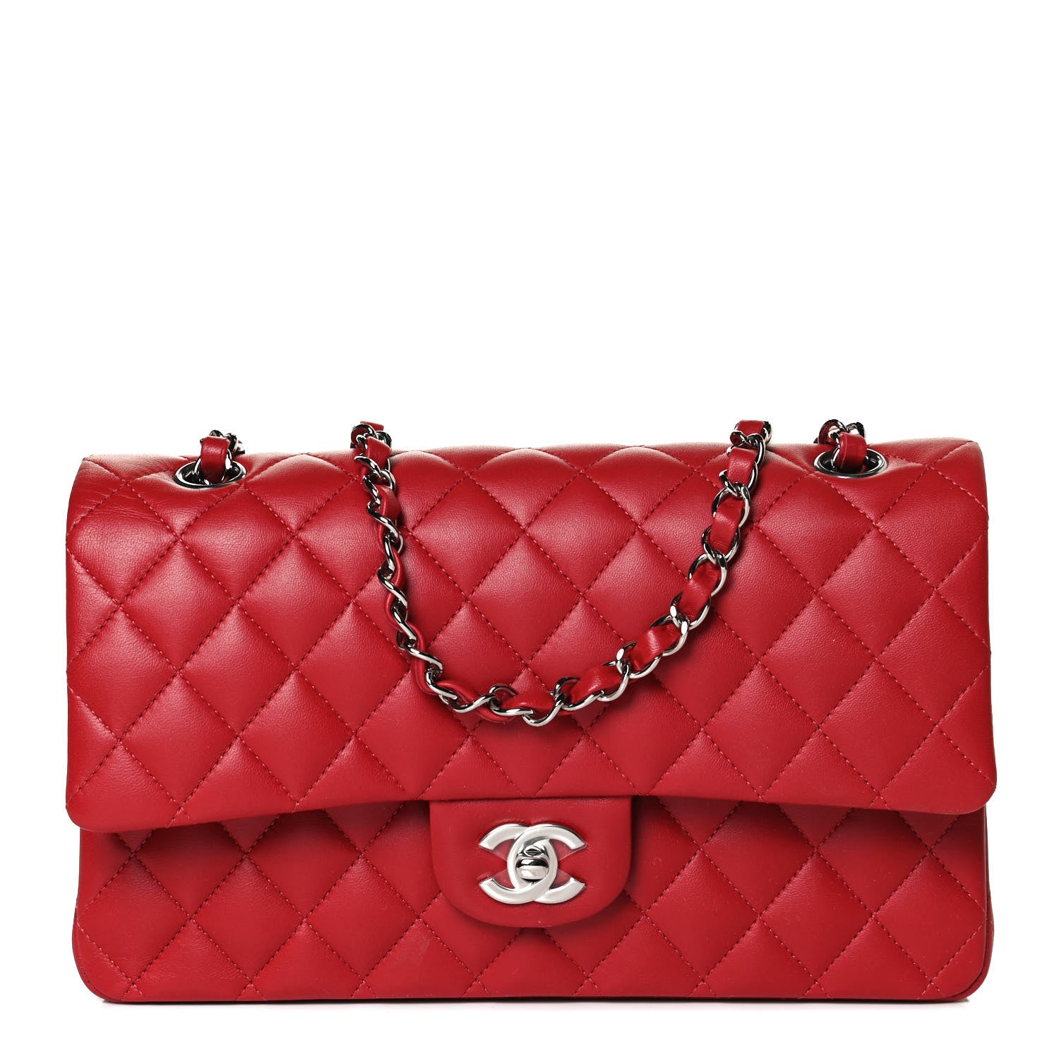 Chanel Lambskin Quilted Medium Double Flap Red 1 of 12