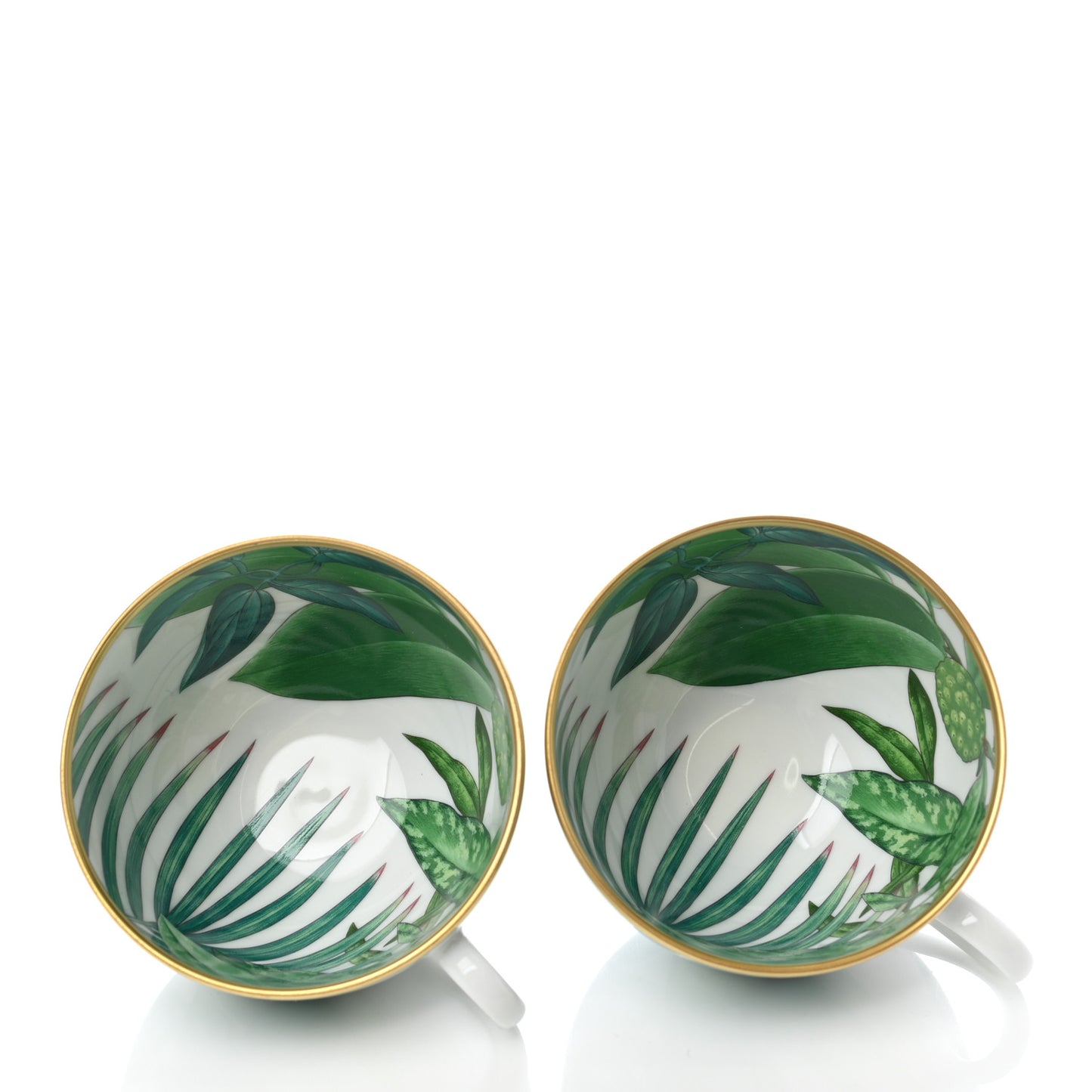 Porcelain Passifolia Tea Cup And Saucer Set Of 2