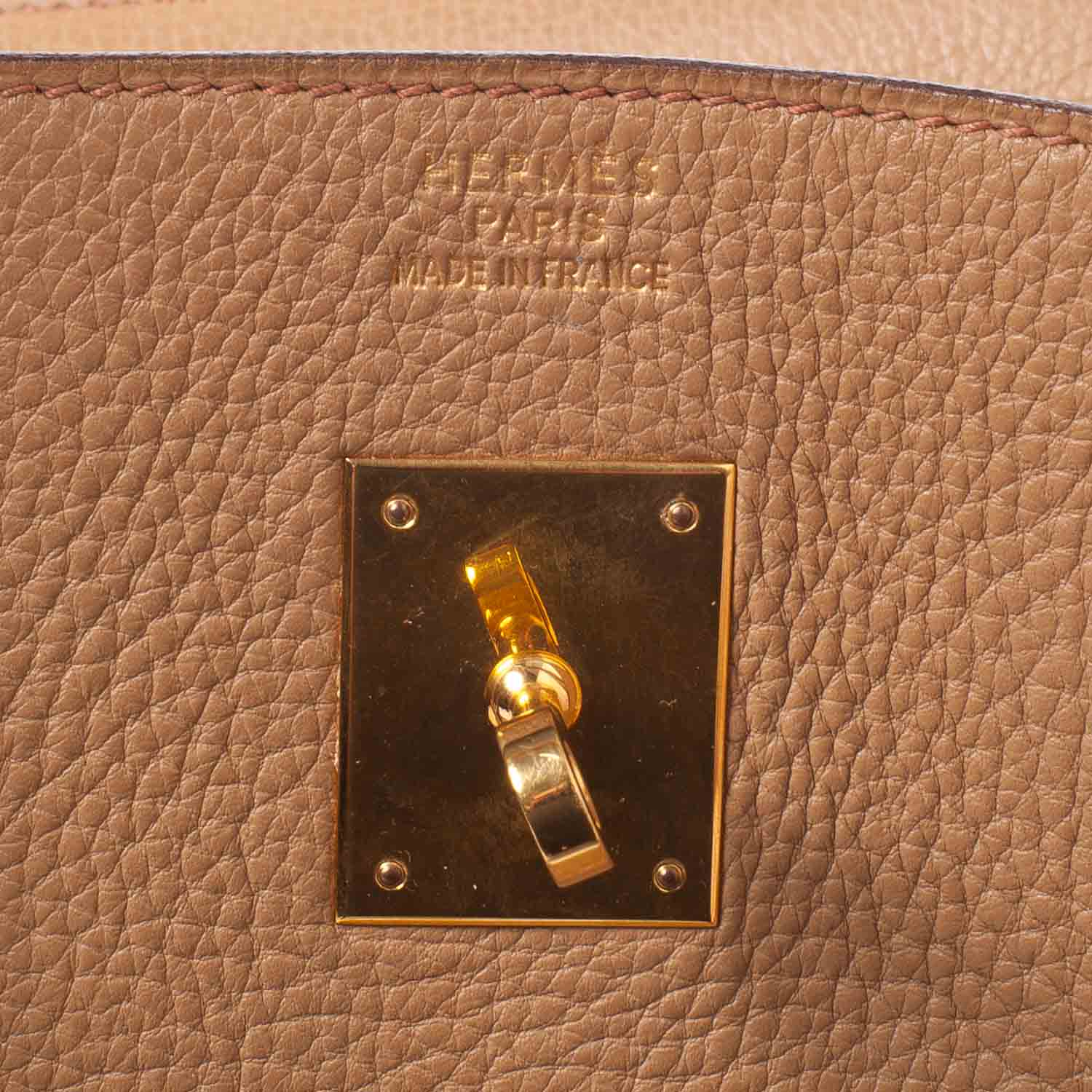 Hermes Taurillon Clemence Birkin 40 Tabac Camel 8 of 11